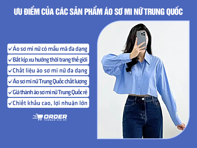 áo sơ mi nữ Trung Quốc