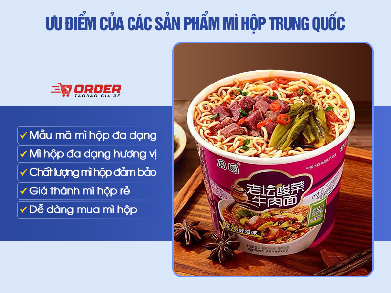 mì hộp Trung Quốc.