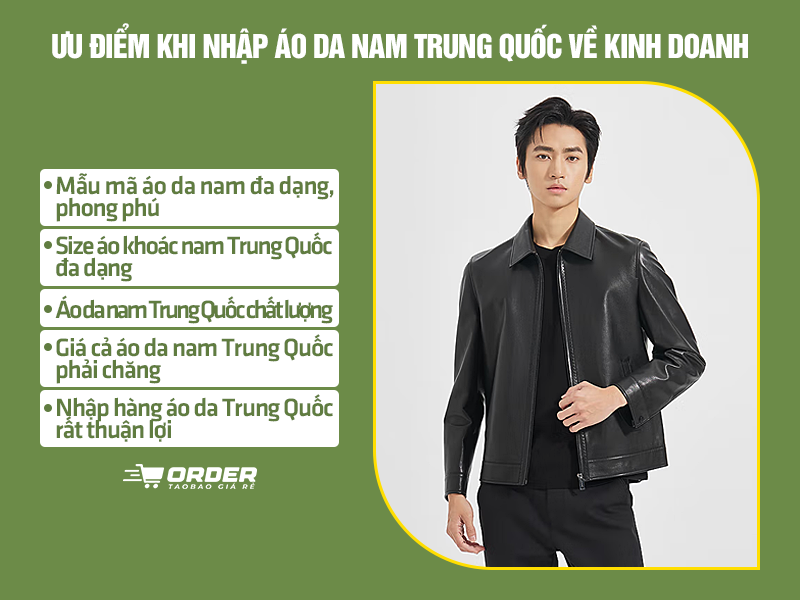 áo da nam Trung Quốc