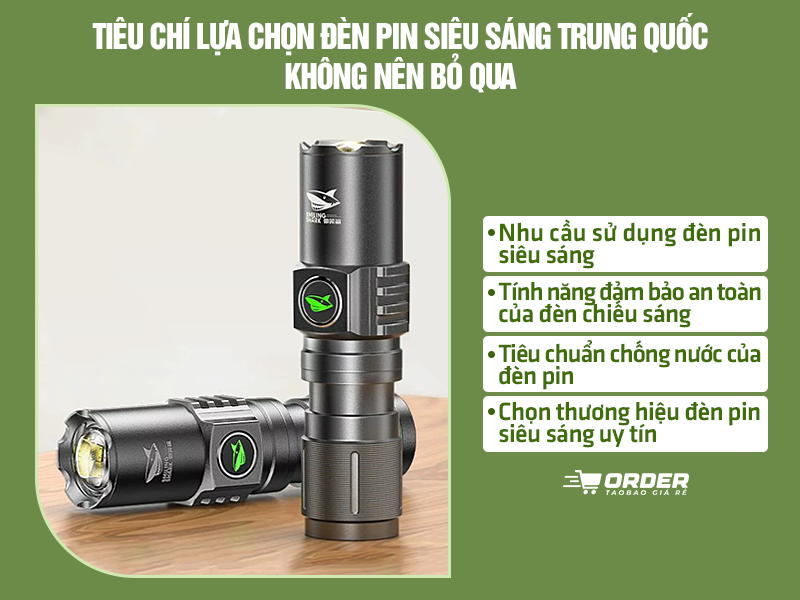 Đèn pin siêu sáng Trung Quốc
